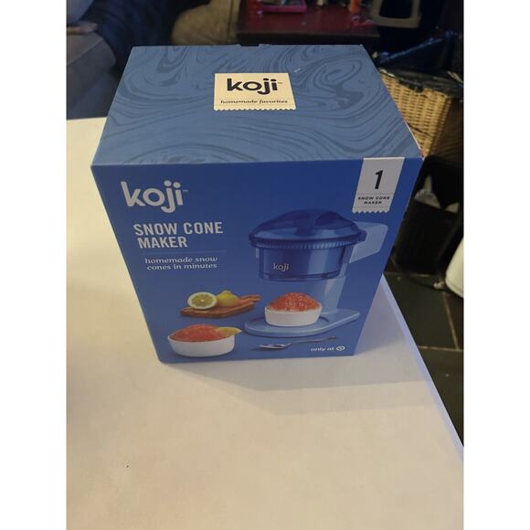Koji Ice Shaver - Blue Snow Cone Maker New in Box Kitchen Desserts Fun For Kids - Picture 2 of 4